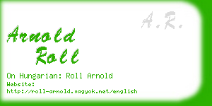 arnold roll business card